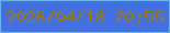 文字の大きさ：4、枠の色：67b5f7、背景の色：446fe1、文字の色：9d7a00 無料ブログパーツのブログ時計