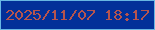 文字の大きさ：3、枠の色：67b7e3、背景の色：023099、文字の色：b6544e 無料ブログパーツのブログ時計