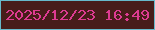 文字の大きさ：1、枠の色：67bacb、背景の色：471d1a、文字の色：dd3b92 無料ブログパーツのブログ時計