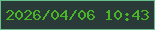 文字の大きさ：2、枠の色：67c089、背景の色：2a3a39、文字の色：49b527 無料ブログパーツのブログ時計