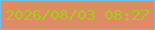 文字の大きさ：3、枠の色：67c0ef、背景の色：df8b66、文字の色：a1d013 無料ブログパーツのブログ時計
