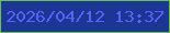 文字の大きさ：3、枠の色：67c24a、背景の色：1c3695、文字の色：5961f6 無料ブログパーツのブログ時計
