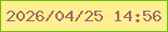 文字の大きさ：4、枠の色：67c304、背景の色：fdee90、文字の色：937068 無料ブログパーツのブログ時計