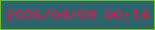 文字の大きさ：3、枠の色：67c420、背景の色：2e656c、文字の色：d31b4b 無料ブログパーツのブログ時計