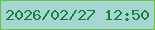 文字の大きさ：2、枠の色：67c441、背景の色：a6d6d2、文字の色：197f39 無料ブログパーツのブログ時計