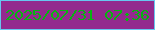 文字の大きさ：1、枠の色：67c7f0、背景の色：932a8e、文字の色：07b511 無料ブログパーツのブログ時計
