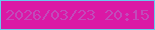 文字の大きさ：2、枠の色：67c9ed、背景の色：da18a5、文字の色：c24aba 無料ブログパーツのブログ時計