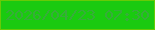 文字の大きさ：3、枠の色：67ca07、背景の色：1aca10、文字の色：37ad3a 無料ブログパーツのブログ時計