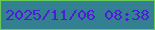 文字の大きさ：2、枠の色：67ca59、背景の色：328092、文字の色：4e1bd9 無料ブログパーツのブログ時計