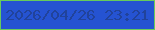 文字の大きさ：4、枠の色：67cb5c、背景の色：2553d2、文字の色：21439b 無料ブログパーツのブログ時計
