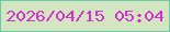 文字の大きさ：1、枠の色：67cba9、背景の色：d4e6c1、文字の色：d331cc 無料ブログパーツのブログ時計