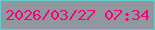 文字の大きさ：4、枠の色：67cbd0、背景の色：91979c、文字の色：fa007c 無料ブログパーツのブログ時計