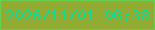 文字の大きさ：2、枠の色：67cf4d、背景の色：92ab32、文字の色：0fda96 無料ブログパーツのブログ時計