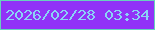 文字の大きさ：5、枠の色：67d1bd、背景の色：9132f7、文字の色：8ad2f6 無料ブログパーツのブログ時計