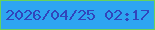 文字の大きさ：2、枠の色：67d25b、背景の色：2ea5f1、文字の色：3145bc 無料ブログパーツのブログ時計