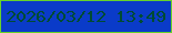 文字の大きさ：2、枠の色：67d32a、背景の色：0a3bc9、文字の色：004b32 無料ブログパーツのブログ時計