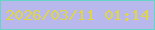 文字の大きさ：3、枠の色：67d5c5、背景の色：b9b8ec、文字の色：e0d645 無料ブログパーツのブログ時計