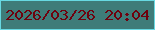 文字の大きさ：3、枠の色：67d9e2、背景の色：3e7c79、文字の色：6e020f 無料ブログパーツのブログ時計