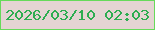 文字の大きさ：4、枠の色：67da5a、背景の色：e5d4d3、文字の色：2ead51 無料ブログパーツのブログ時計