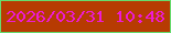 文字の大きさ：5、枠の色：67da6d、背景の色：b73b02、文字の色：ed1bd4 無料ブログパーツのブログ時計