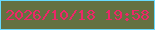文字の大きさ：2、枠の色：67dbfe、背景の色：647141、文字の色：ed2768 無料ブログパーツのブログ時計