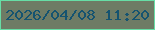 文字の大きさ：4、枠の色：67dda6、背景の色：6e7b65、文字の色：155370 無料ブログパーツのブログ時計