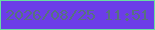 文字の大きさ：5、枠の色：67dfa2、背景の色：6c3de8、文字の色：57727f 無料ブログパーツのブログ時計