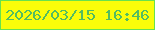 文字の大きさ：1、枠の色：67e14d、背景の色：f9fd09、文字の色：52bc61 無料ブログパーツのブログ時計