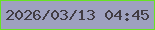 文字の大きさ：4、枠の色：67e323、背景の色：9ea1bf、文字の色：413c43 無料ブログパーツのブログ時計