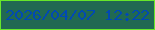 文字の大きさ：4、枠の色：67e72a、背景の色：216952、文字の色：0149b3 無料ブログパーツのブログ時計