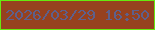 文字の大きさ：4、枠の色：67e810、背景の色：96411f、文字の色：5d608c 無料ブログパーツのブログ時計
