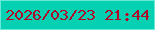 文字の大きさ：3、枠の色：67e8d9、背景の色：05d0b2、文字の色：b00829 無料ブログパーツのブログ時計