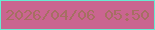 文字の大きさ：4、枠の色：67ebd2、背景の色：ca6590、文字の色：a66f62 無料ブログパーツのブログ時計