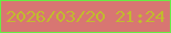 文字の大きさ：1、枠の色：67ec44、背景の色：d87672、文字の色：c1ba2e 無料ブログパーツのブログ時計