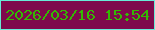 文字の大きさ：3、枠の色：67ecd7、背景の色：7e0a4c、文字の色：33b902 無料ブログパーツのブログ時計