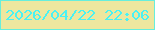 文字の大きさ：5、枠の色：67eedc、背景の色：ede79f、文字の色：4af2f3 無料ブログパーツのブログ時計