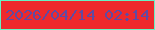 文字の大きさ：4、枠の色：67f2c3、背景の色：ef292c、文字の色：614aa2 無料ブログパーツのブログ時計