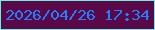 文字の大きさ：1、枠の色：67f2df、背景の色：5a0847、文字の色：1f81ff 無料ブログパーツのブログ時計