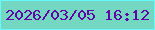 文字の大きさ：5、枠の色：67f9ff、背景の色：74d7c1、文字の色：6204a3 無料ブログパーツのブログ時計