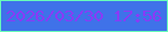 文字の大きさ：5、枠の色：67fdb9、背景の色：3f72e9、文字の色：8a3af6 無料ブログパーツのブログ時計