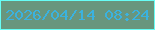 文字の大きさ：3、枠の色：67fdf6、背景の色：68967e、文字の色：3bb2df 無料ブログパーツのブログ時計