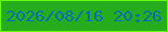文字の大きさ：1、枠の色：67fe11、背景の色：25ad1e、文字の色：0c6fb3 無料ブログパーツのブログ時計