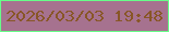 文字の大きさ：3、枠の色：67ff89、背景の色：a6728f、文字の色：885627 無料ブログパーツのブログ時計