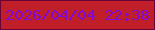 文字の大きさ：3、枠の色：680239、背景の色：c01f2a、文字の色：7e09d9 無料ブログパーツのブログ時計