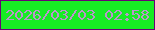文字の大きさ：2、枠の色：680275、背景の色：17ec24、文字の色：bb95cb 無料ブログパーツのブログ時計