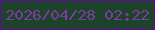 文字の大きさ：1、枠の色：6802a7、背景の色：1d442a、文字の色：7c3ba0 無料ブログパーツのブログ時計