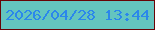 文字の大きさ：5、枠の色：680406、背景の色：64c5bf、文字の色：2b87eb 無料ブログパーツのブログ時計