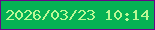 文字の大きさ：3、枠の色：680588、背景の色：05b254、文字の色：bbf896 無料ブログパーツのブログ時計