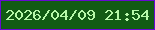 文字の大きさ：5、枠の色：6808d2、背景の色：125b14、文字の色：b7f8a9 無料ブログパーツのブログ時計