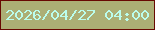 文字の大きさ：2、枠の色：680902、背景の色：acaf75、文字の色：bbfdec 無料ブログパーツのブログ時計